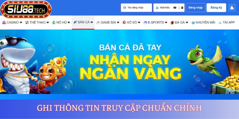 Ghi thông tin truy cập chuẩn chỉnh