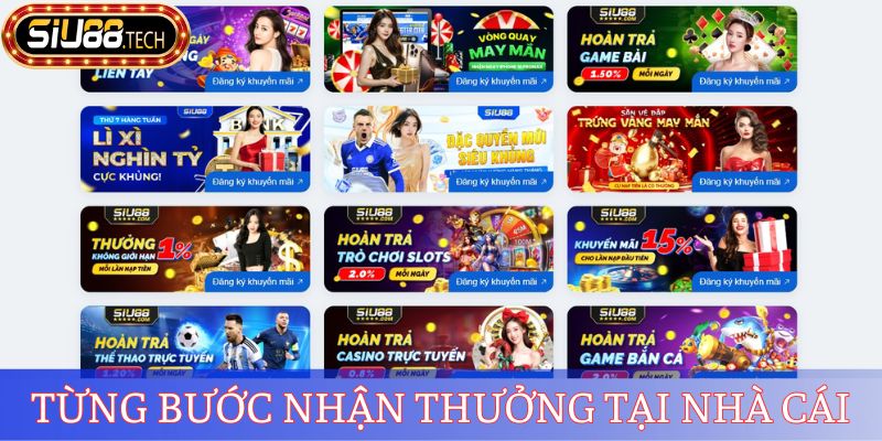 SIU88 Khuyến Mãi 3 Từng bước nhận thưởng tại nhà cái