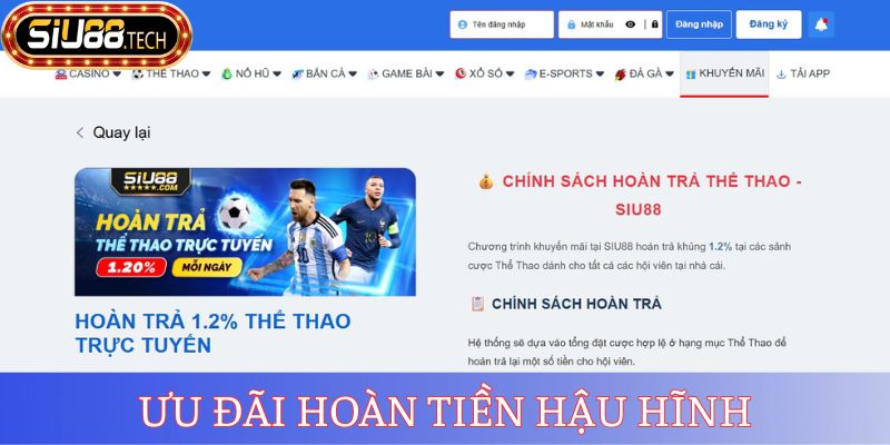 SIU88 Khuyến Mãi 2 Ưu đãi hoàn tiền hậu hĩnh