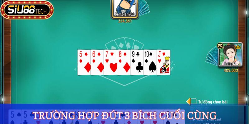 Trường hợp đút 3 bích cuối cùng